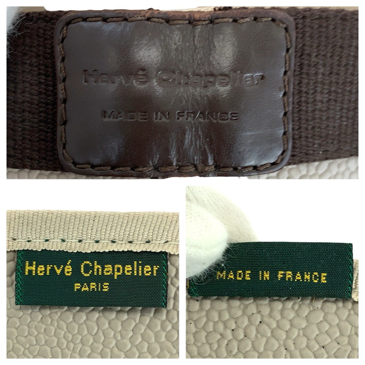 22941
Herve Chapelier エルベ シャプリエ ベージュ ダークブラウン シルバー金具 / コーテッドキャンバス トートバッグ 男女兼用 レディース ABP35