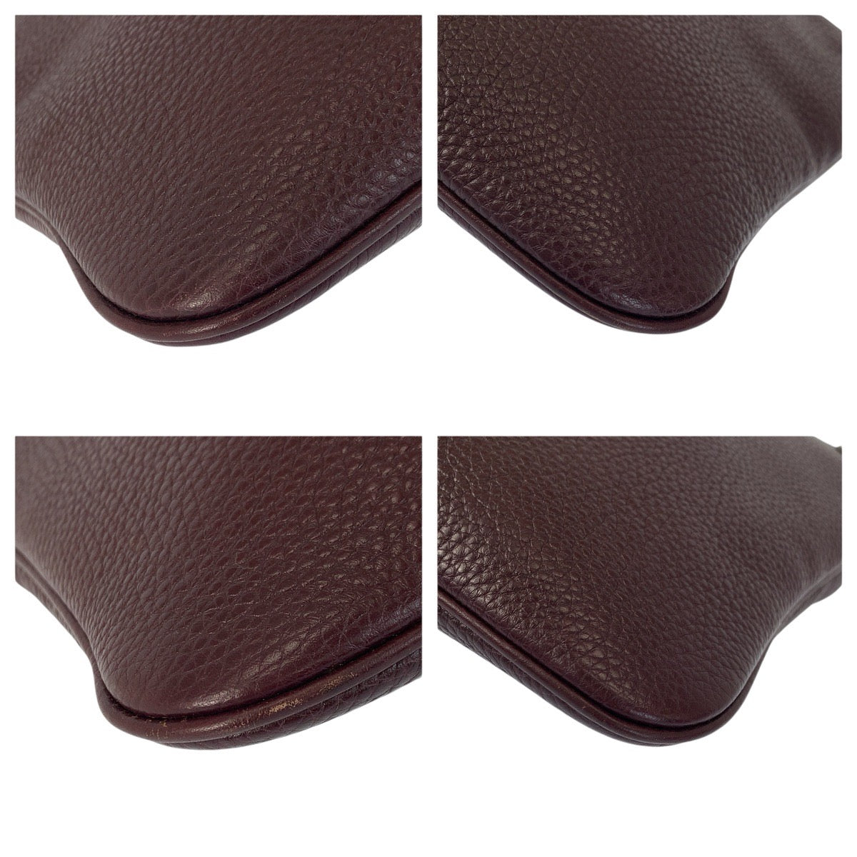 22943
BALLY Wine Red Bordeaux Silver Hardware Leather Shoulder Bag Messenger Bag Ladies ABP28