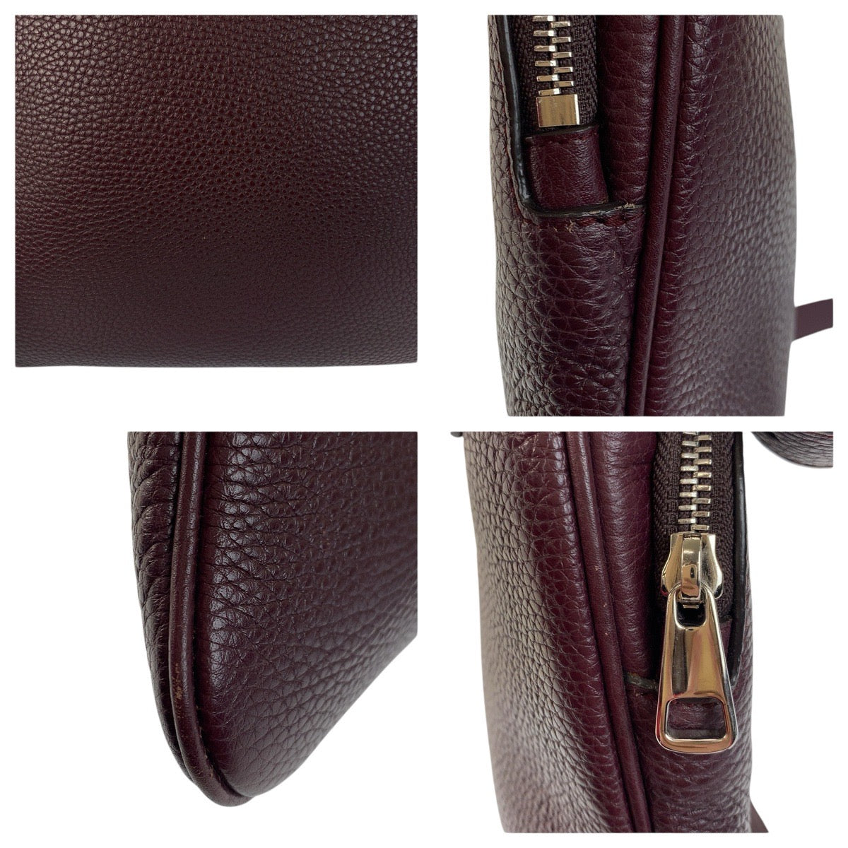 22943
BALLY Wine Red Bordeaux Silver Hardware Leather Shoulder Bag Messenger Bag Ladies ABP28