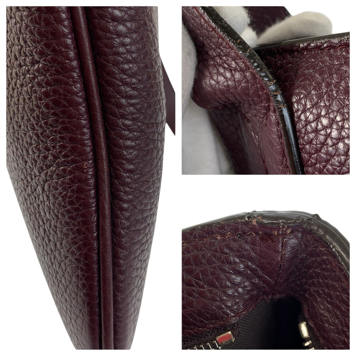 22943
BALLY Wine Red Bordeaux Silver Hardware Leather Shoulder Bag Messenger Bag Ladies ABP28