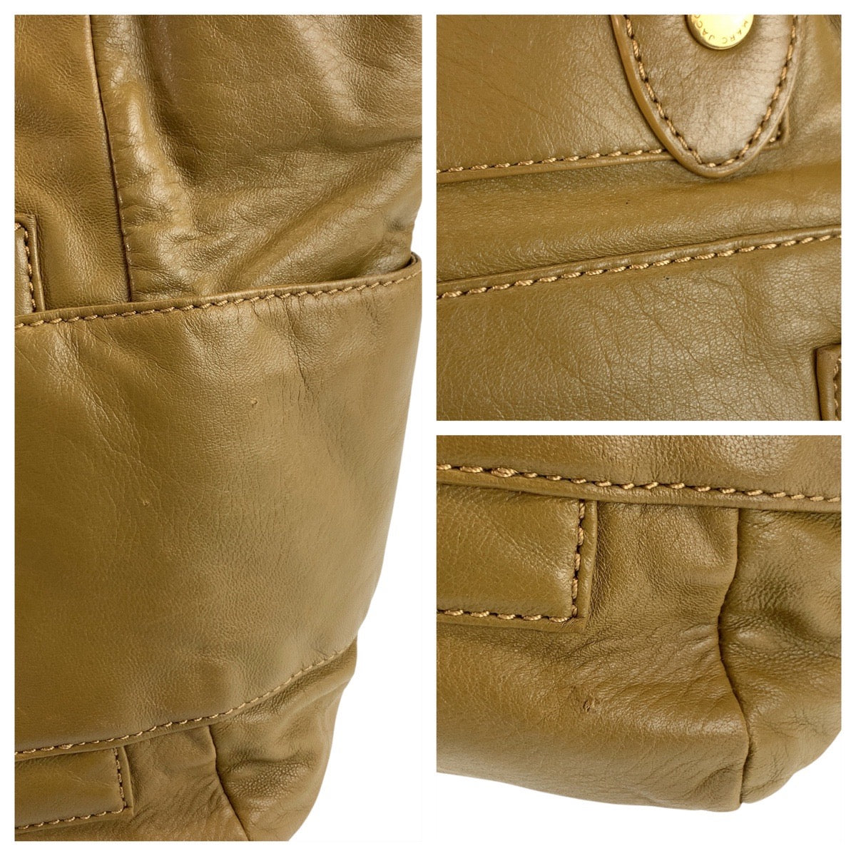 22944
MARC BY MARC JACOBS Brown Gold Hardware Leather Tote Bag Handbag Ladies ABP16