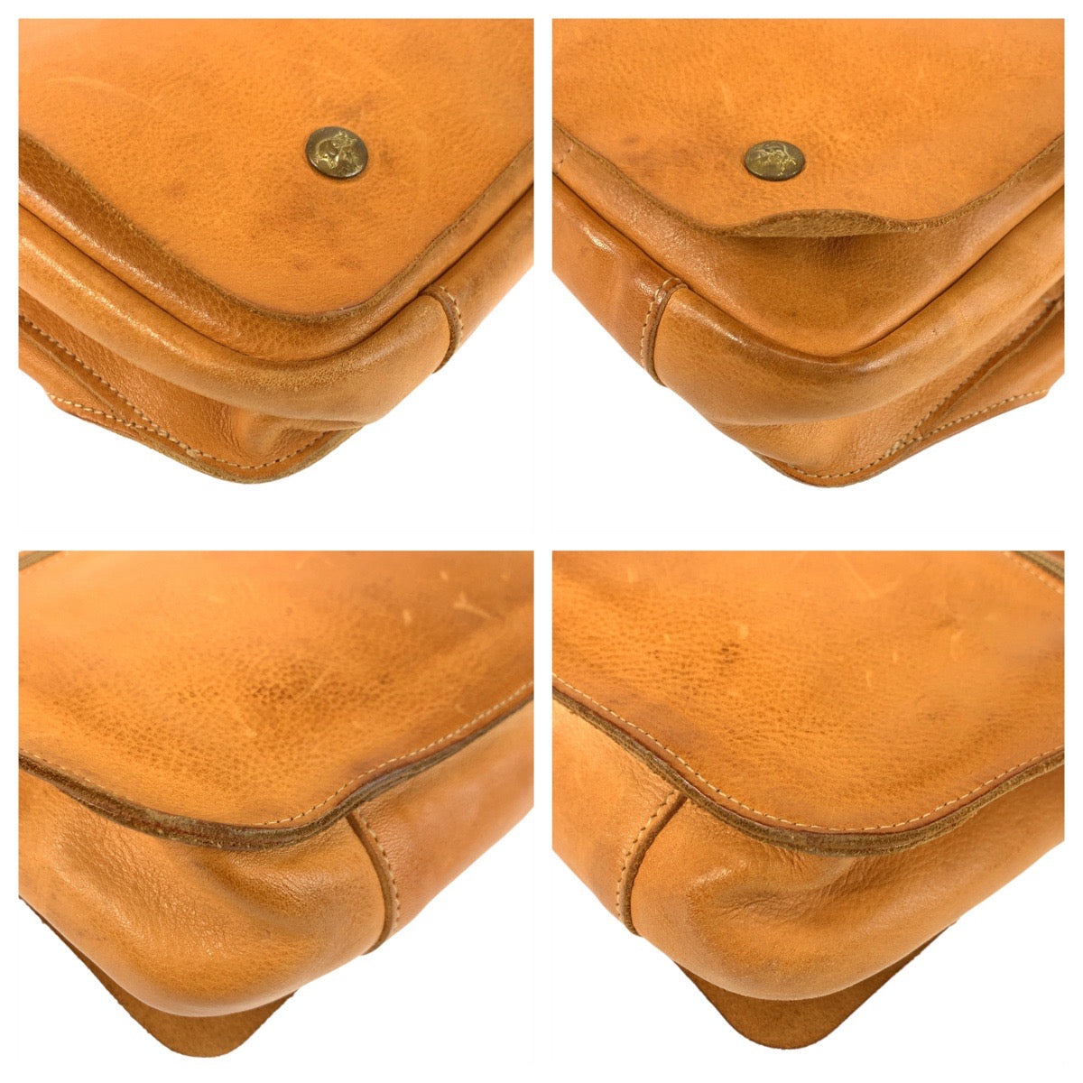 22945
IL BISONTE イルビゾンテ ブラウン キャメル ゴールド金具 レザー ボディバッグ ショルダーバッグ 男女兼用 レディース AB16