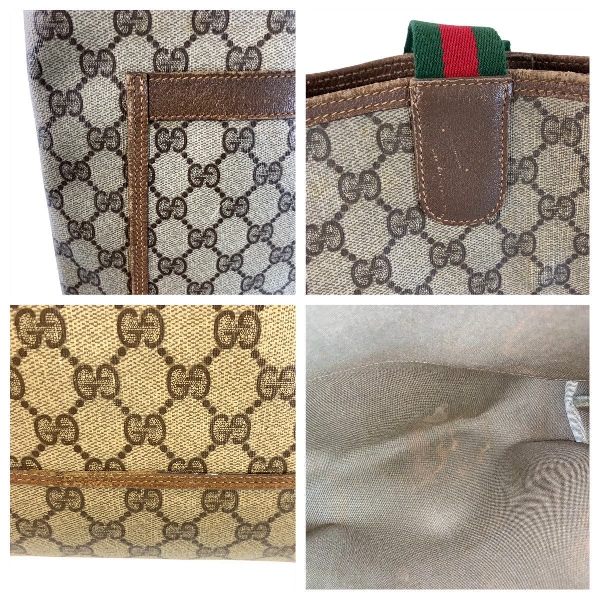22949
GUCCI グッチ ヴィンテージ シェリーライン ベージュ ブラウン GGスプリームキャンバス 39 02 003 トートバッグ ショルダーバッグ レディース B16