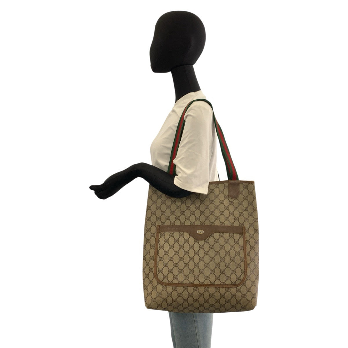 22949
GUCCI グッチ ヴィンテージ シェリーライン ベージュ ブラウン GGスプリームキャンバス 39 02 003 トートバッグ ショルダーバッグ レディース B16