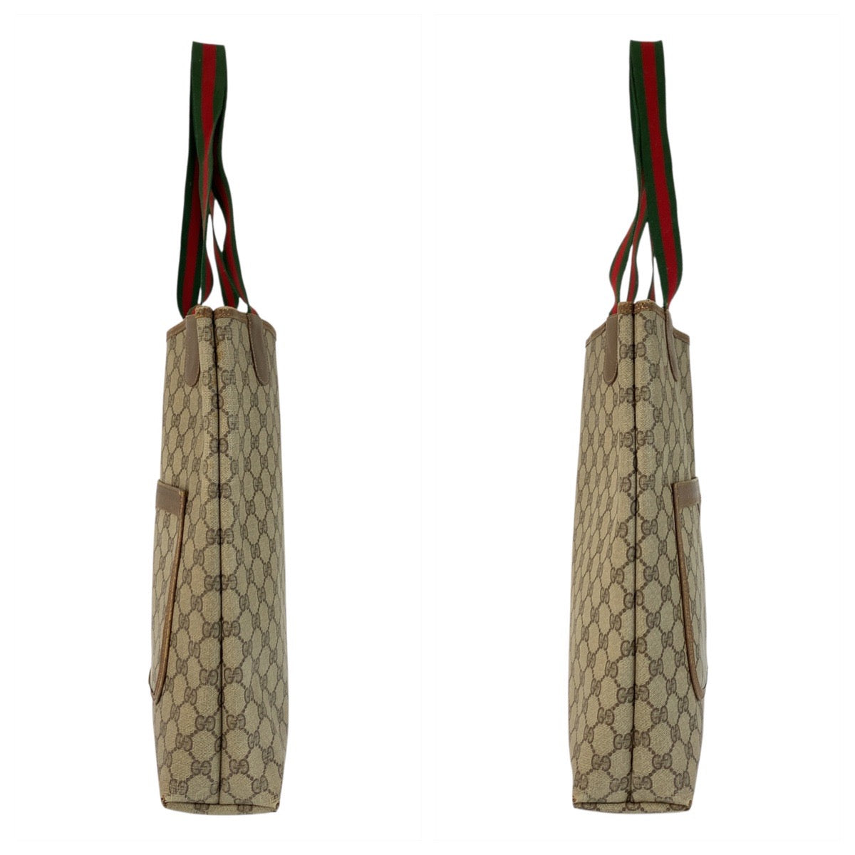 22949
GUCCI グッチ ヴィンテージ シェリーライン ベージュ ブラウン GGスプリームキャンバス 39 02 003 トートバッグ ショルダーバッグ レディース B16