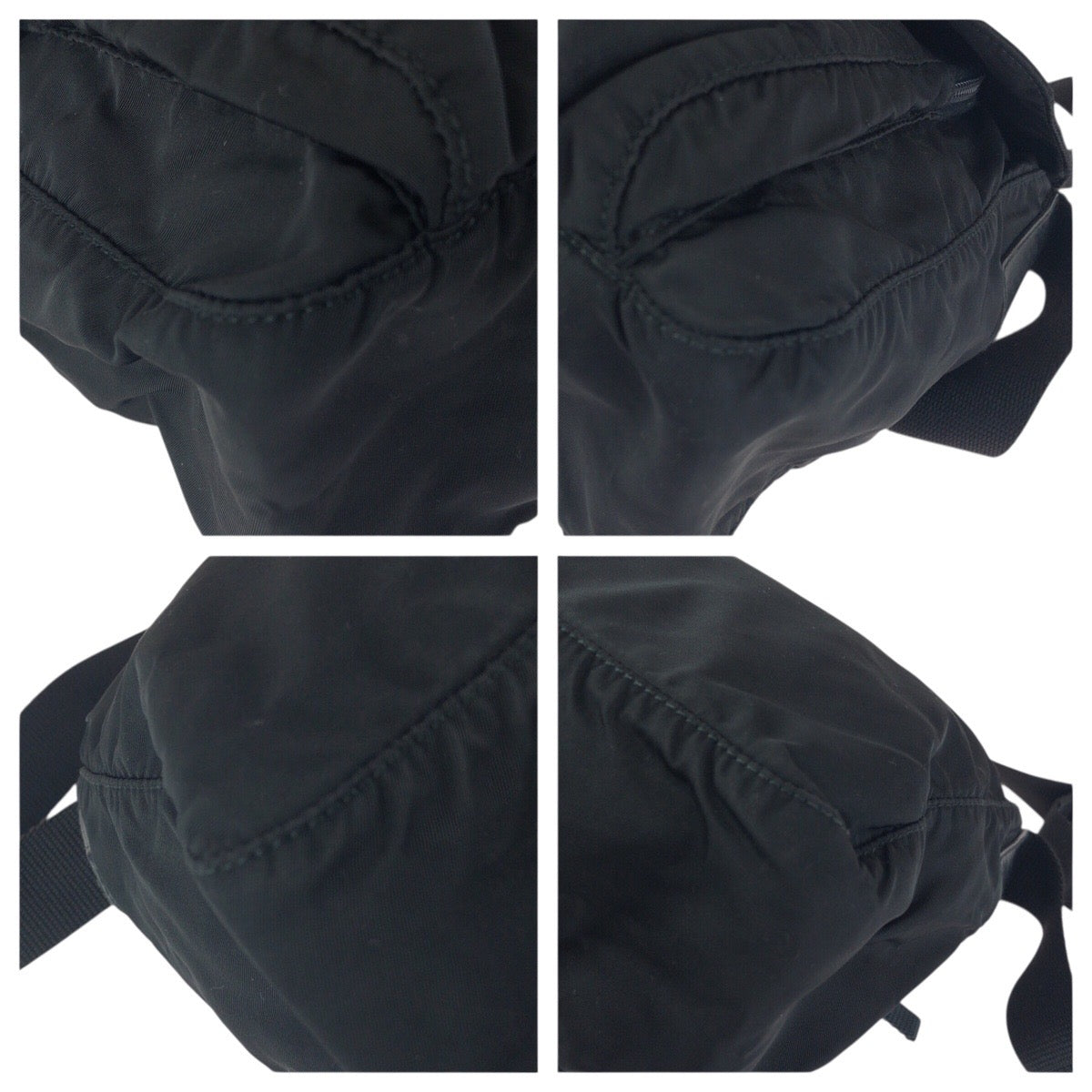 22954
PRADA プラダ テスート 三角ロゴプレート ブラック 黒 シルバー金具 ナイロン / レザー ショルダーバッグ メッセンジャーバッグ レディース ABP32