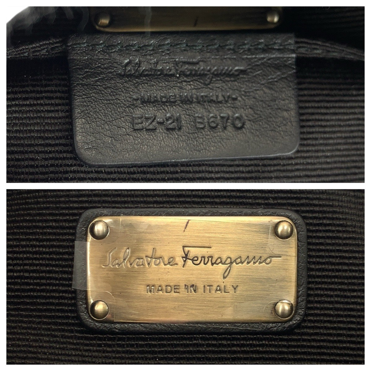22956
Salvatore Ferragamo サルヴァトーレフェラガモ ヴィンテージ ヴァラリボン ブラック 黒 ナイロン / レザー EZ21 B670 ショルダーバッグ ポシェット レディース A28