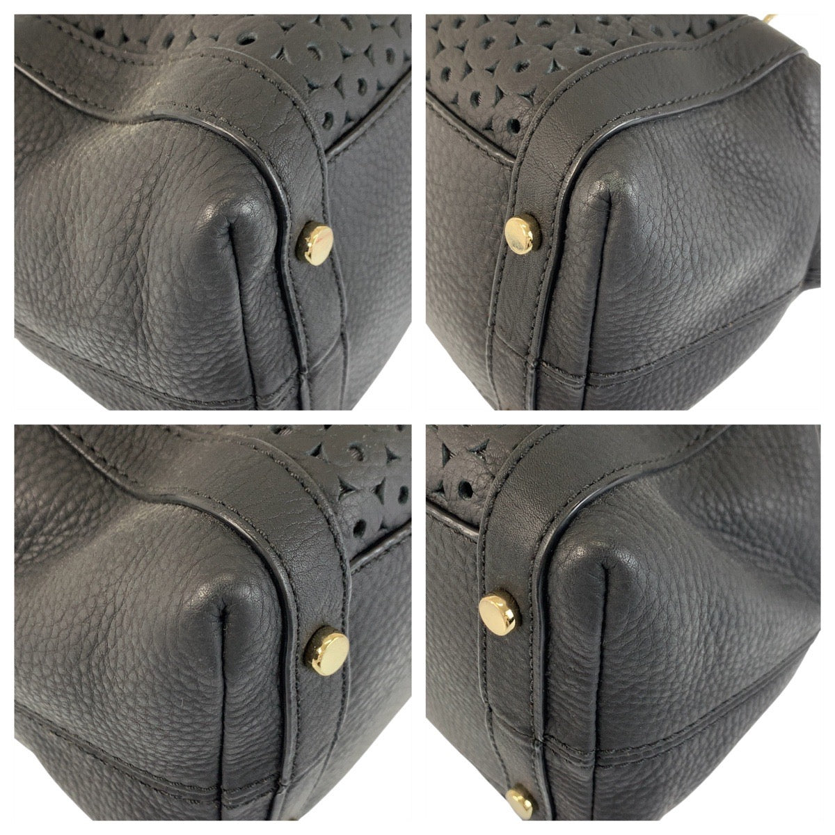 22957
Kate Spade Mercer Isle Small Sloane Black Gold Hardware Leather Handbag Shoulder Bag 2way Women's ABP14