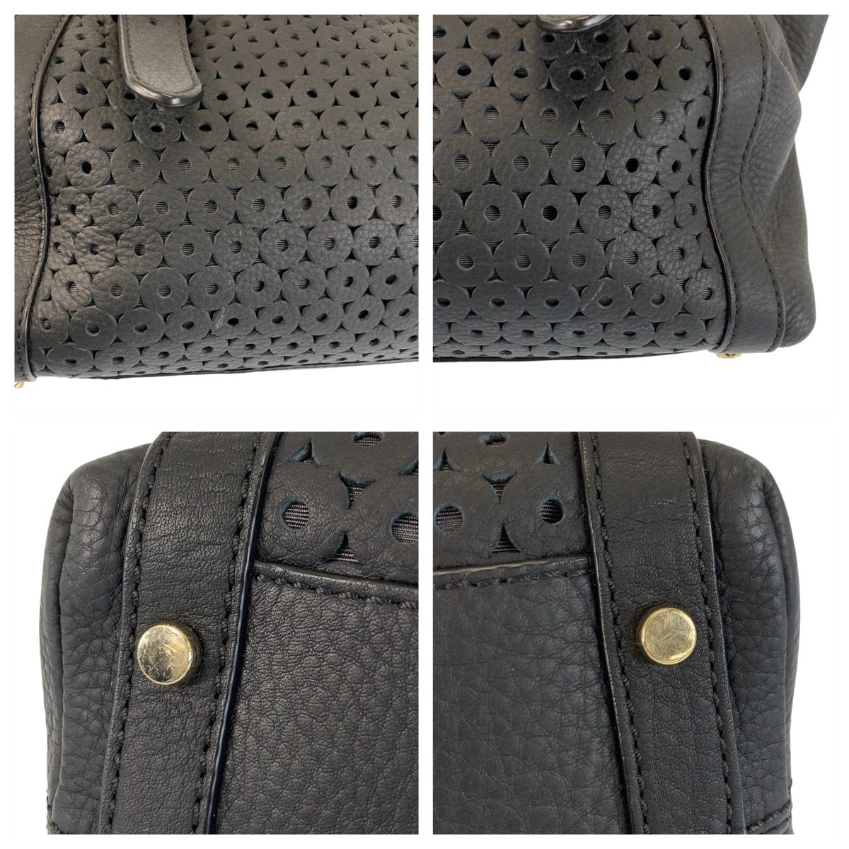 22957
Kate Spade Mercer Isle Small Sloane Black Gold Hardware Leather Handbag Shoulder Bag 2way Women's ABP14