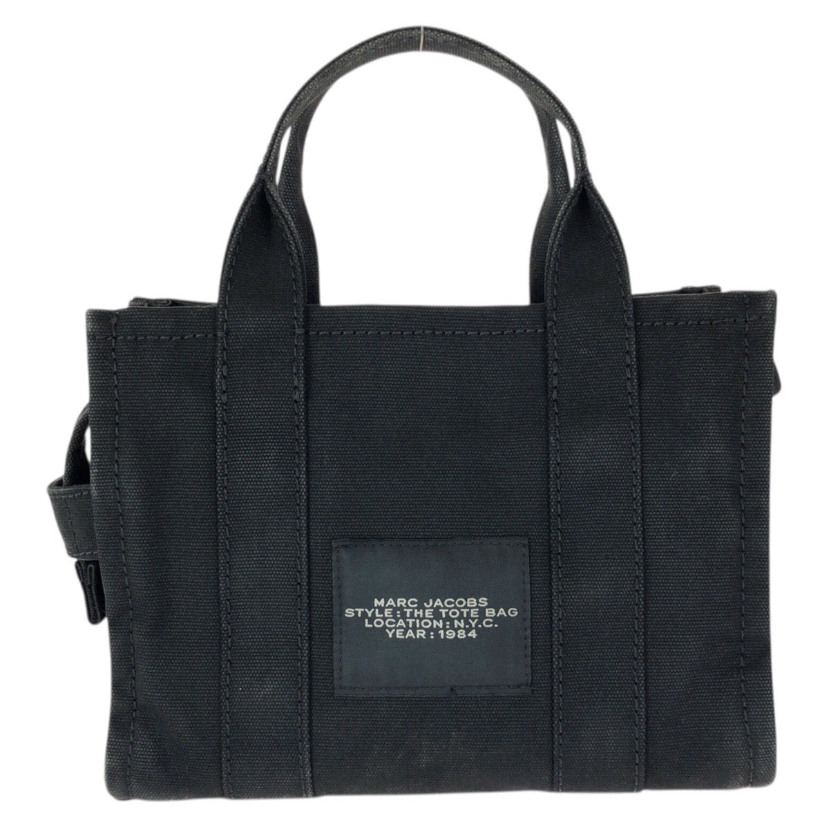 22958
MARC JACOBS マークジェイコブス ザ トート バッグ スモール 2way ブラック ホワイト シルバー金具 キャンバス M0016493 ミニトートバッグ ショルダーバッグ レディース AB7