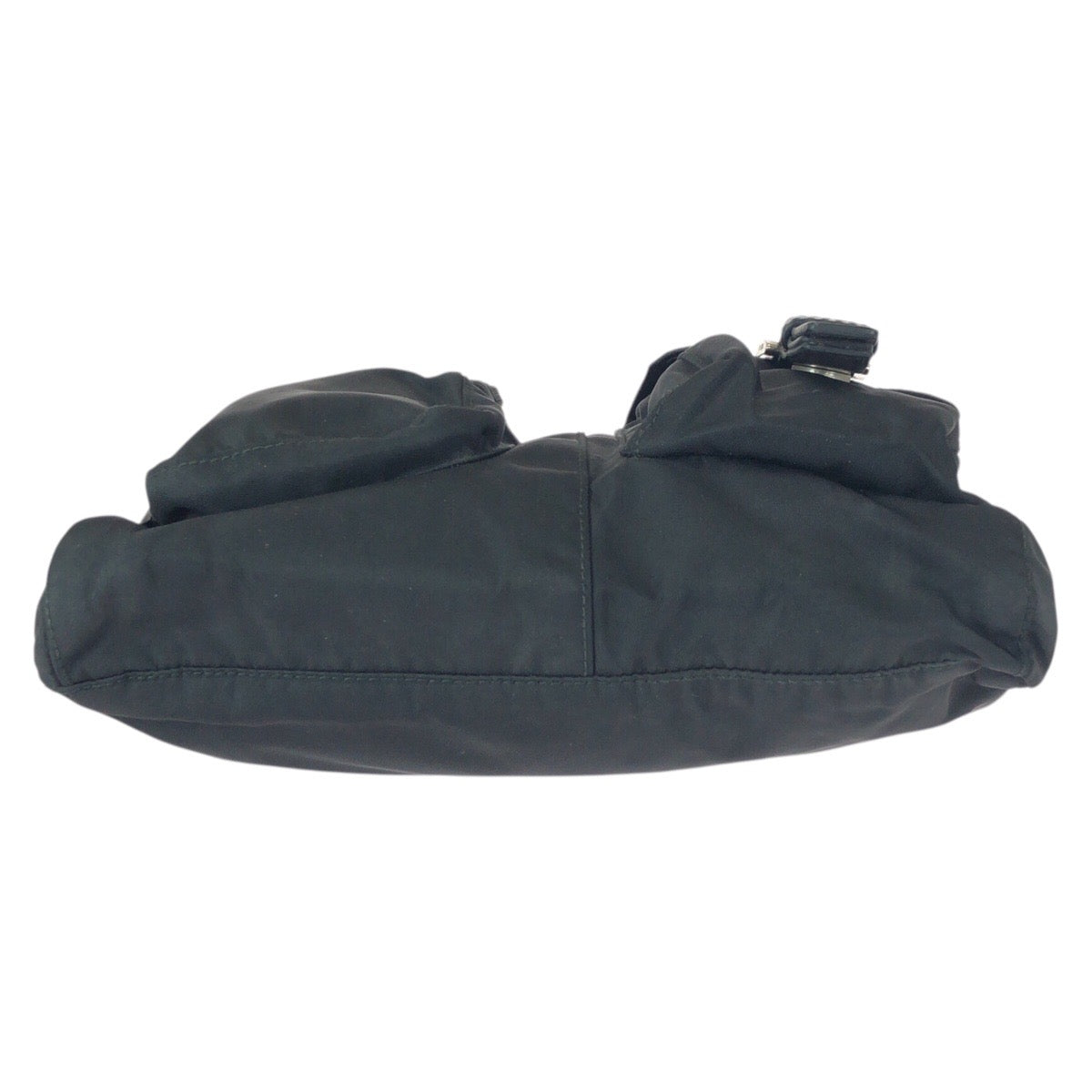 22959
PRADA プラダ テスート 三角ロゴプレート ブラック 黒 シルバー金具 ナイロン / レザー ボディバッグ ウエストバッグ バムバッグ レディース ABP35