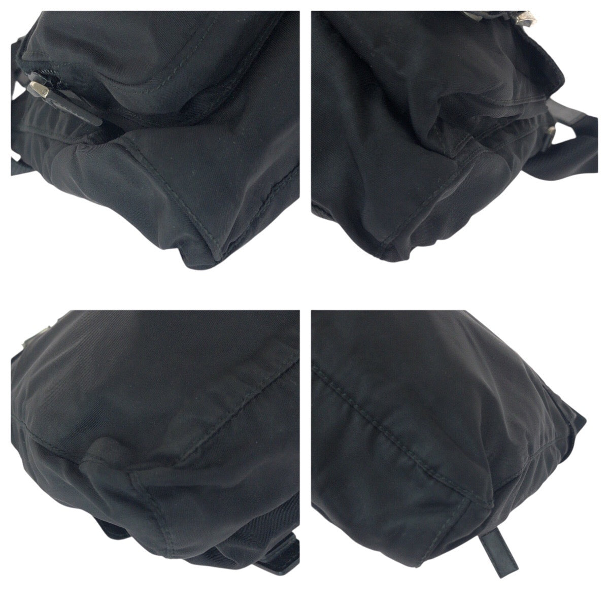 22959
PRADA プラダ テスート 三角ロゴプレート ブラック 黒 シルバー金具 ナイロン / レザー ボディバッグ ウエストバッグ バムバッグ レディース ABP35