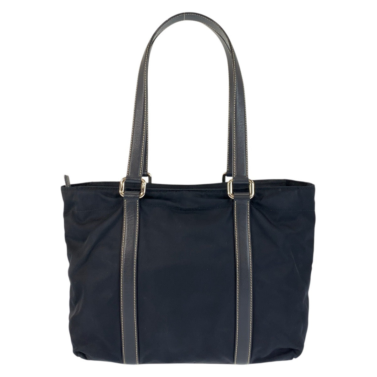 22960
PRADA Tessuto Triangle Logo Plate Navy Silver Hardware Nylon / Leather Tote Bag Shoulder Bag Ladies ABP35