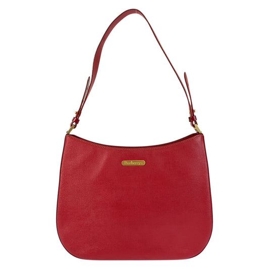 22961
Burberrys バーバリーズ 中チェック柄 レッド ゴールド金具 レザー ショルダーバッグ レディース A35