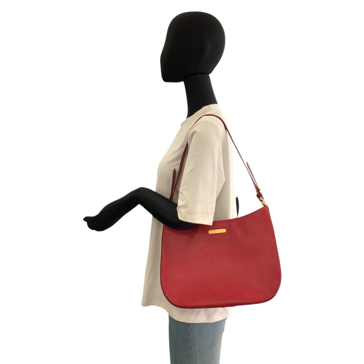 22961
Burberrys バーバリーズ 中チェック柄 レッド ゴールド金具 レザー ショルダーバッグ レディース A35