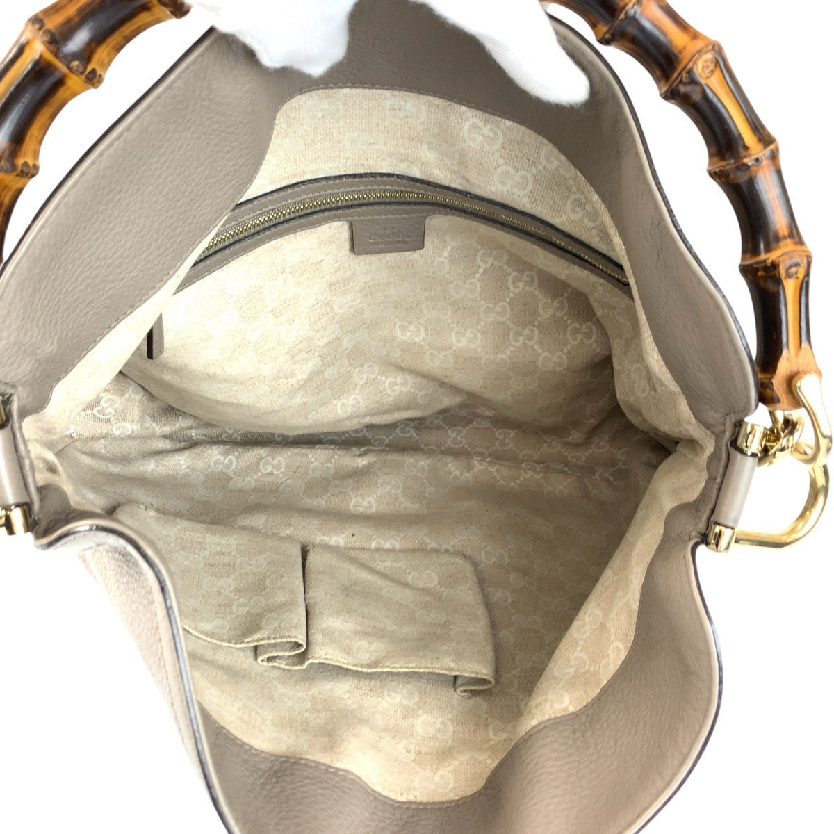 22965
GUCCI グッチ バンブー ダイアナ ベージュ グレージュ ゴールド金具 レザー 282315 ショルダーバッグ 2WAY レディース ABP66