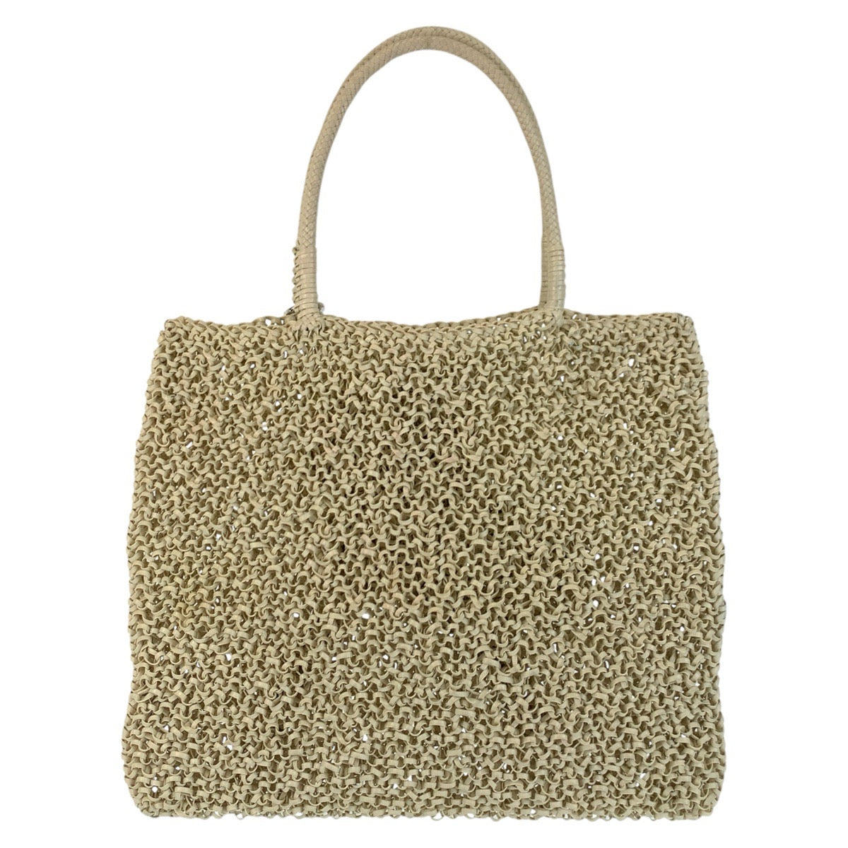 22966
ANTEPRIMA ANIMALE Cat Beige Silver Hardware PVC Tote Bag Handbag Ladies ABP16