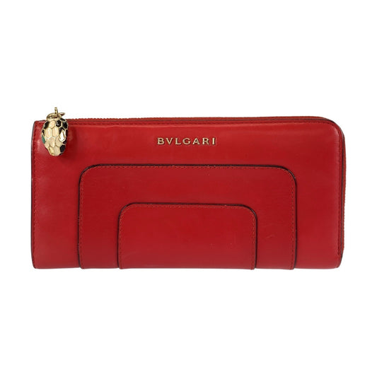 22969
BVLGARI ブルガリ セルペンティ レッド ゴールド金具 レザー DP E13 36470 長財布 ロングウォレット レディース ABP28