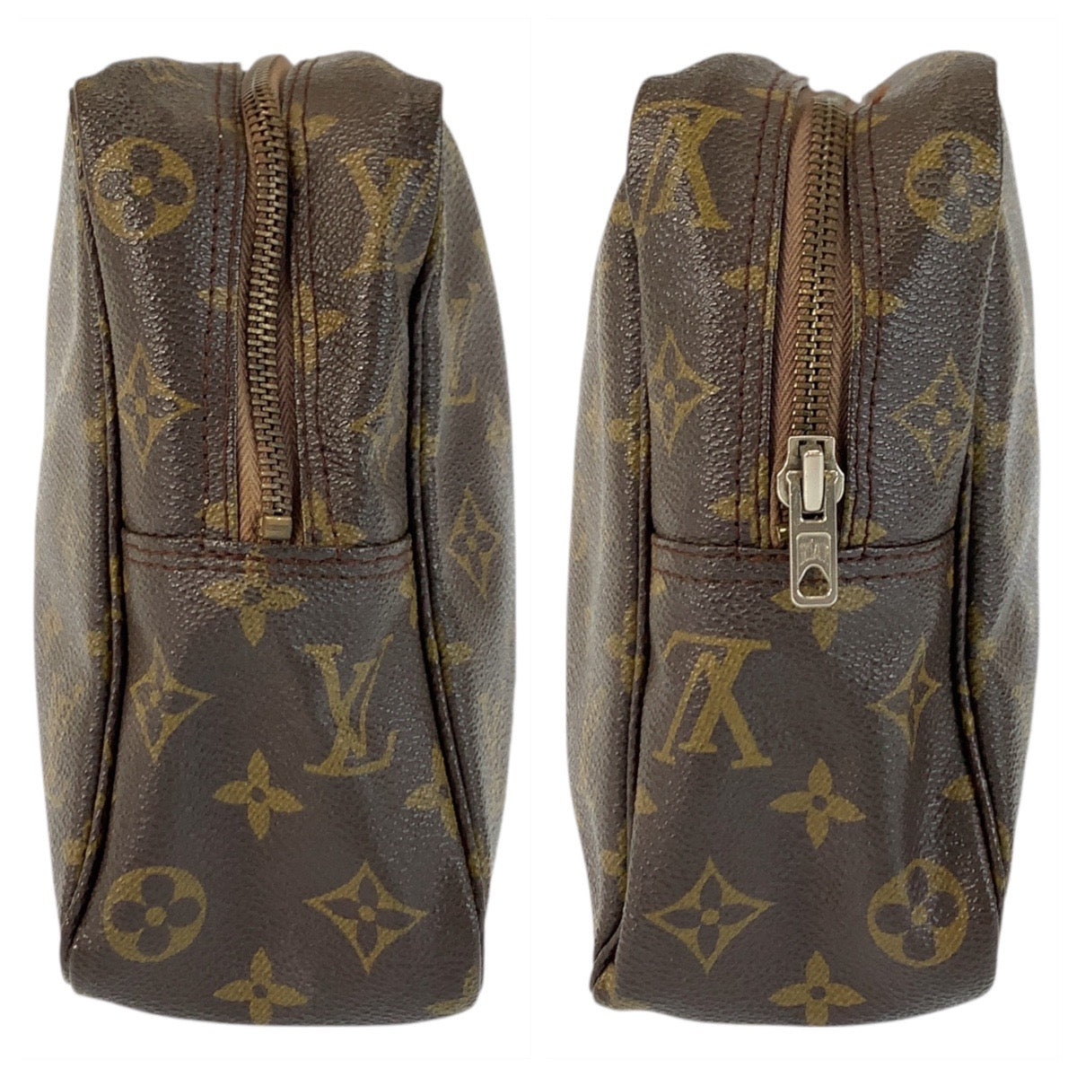 22972
LOUIS VUITTON ルイヴィトン モノグラム トゥルーストワレット28 ブラウン シルバー金具 PVC M47522 ポーチ 化粧ポーチ レディース AB21