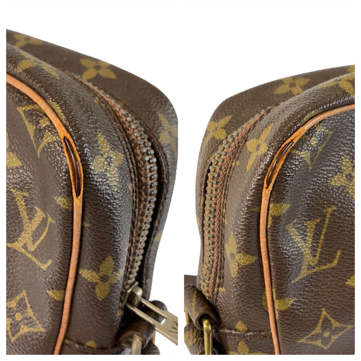22973
LOUIS VUITTON ルイヴィトン モノグラム ダヌーブ ブラウン ゴールド金具 PVC M3552 ショルダーバッグ ポシェット レディース AB35