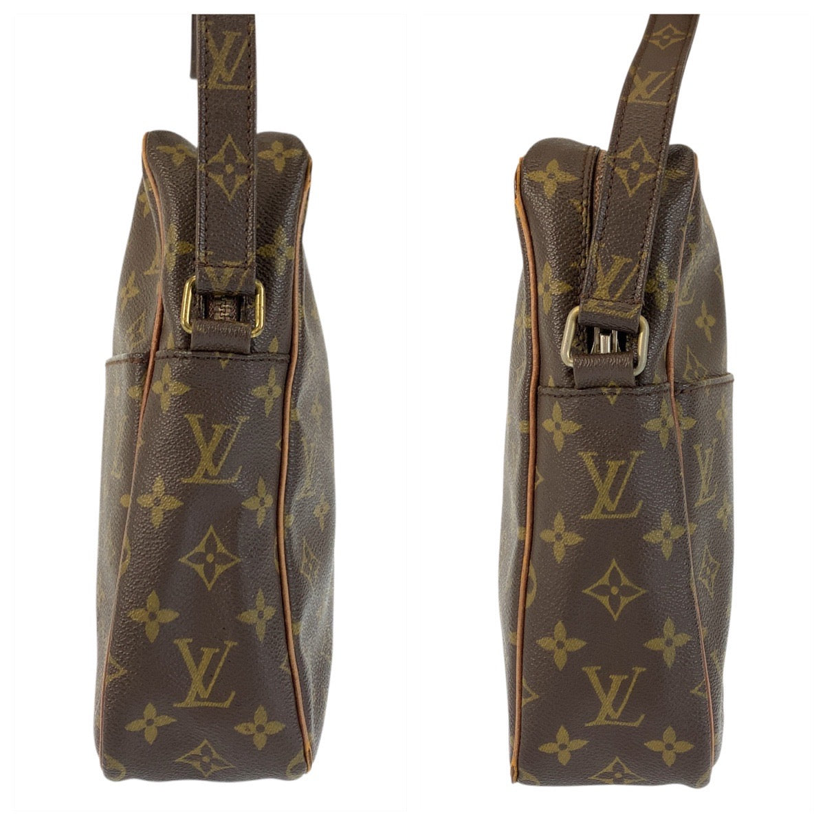 22973
LOUIS VUITTON ルイヴィトン モノグラム ダヌーブ ブラウン ゴールド金具 PVC M3552 ショルダーバッグ ポシェット レディース AB35