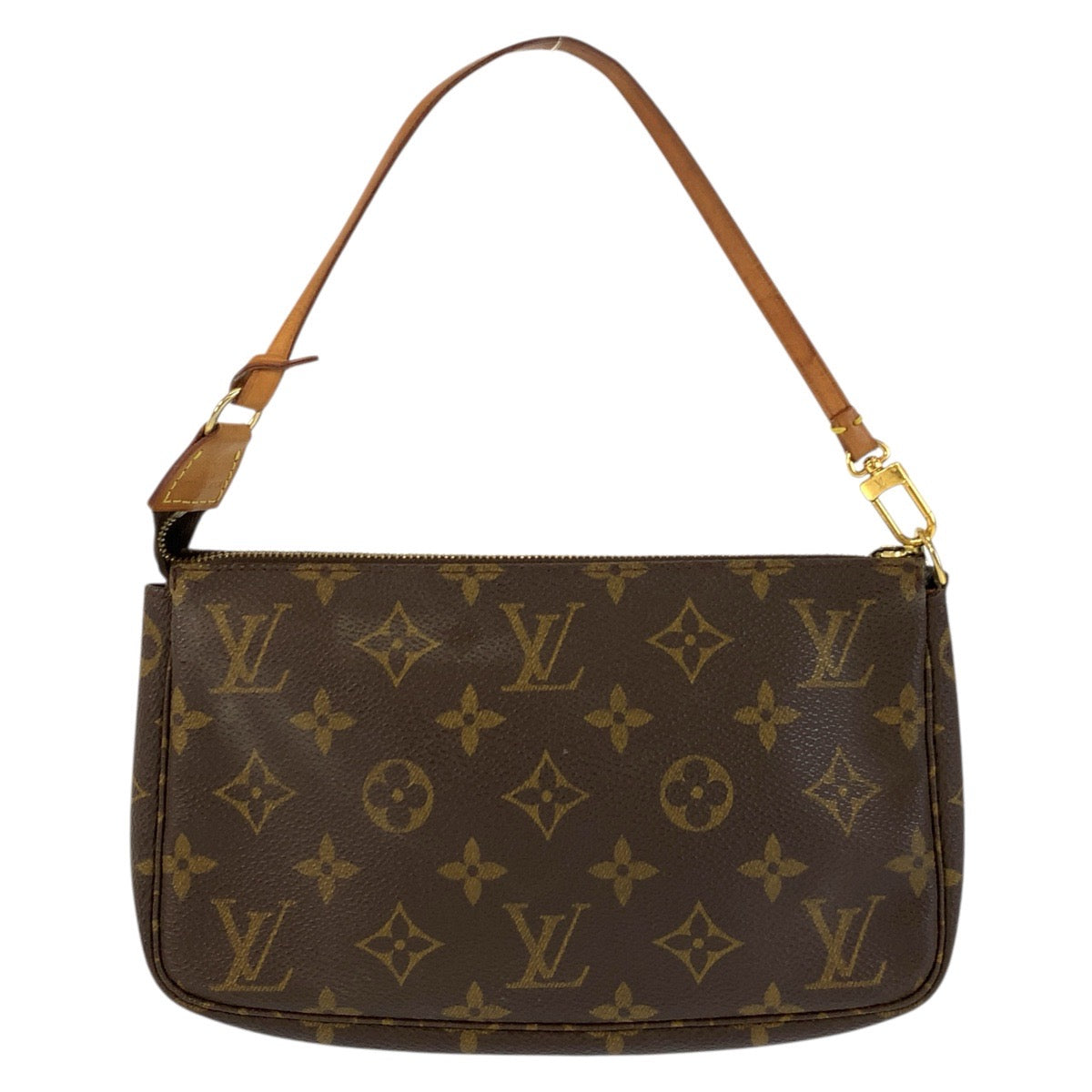 22974
LOUIS VUITTON ルイヴィトン モノグラム ポシェット アクセソワール ブラウン ゴールド金具 PVC / レザー M51980 ハンドバッグ アクセサリーポーチ レディース AB50
