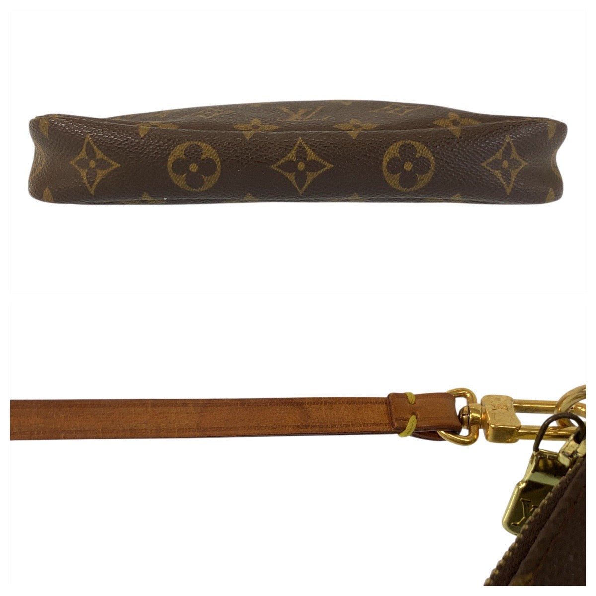 22974
LOUIS VUITTON ルイヴィトン モノグラム ポシェット アクセソワール ブラウン ゴールド金具 PVC / レザー M51980 ハンドバッグ アクセサリーポーチ レディース AB50