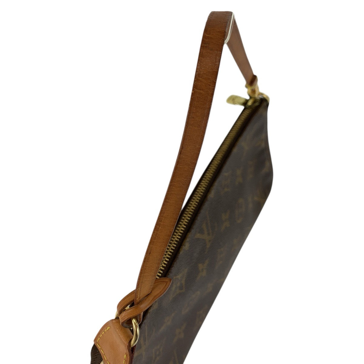 22974
LOUIS VUITTON ルイヴィトン モノグラム ポシェット アクセソワール ブラウン ゴールド金具 PVC / レザー M51980 ハンドバッグ アクセサリーポーチ レディース AB50