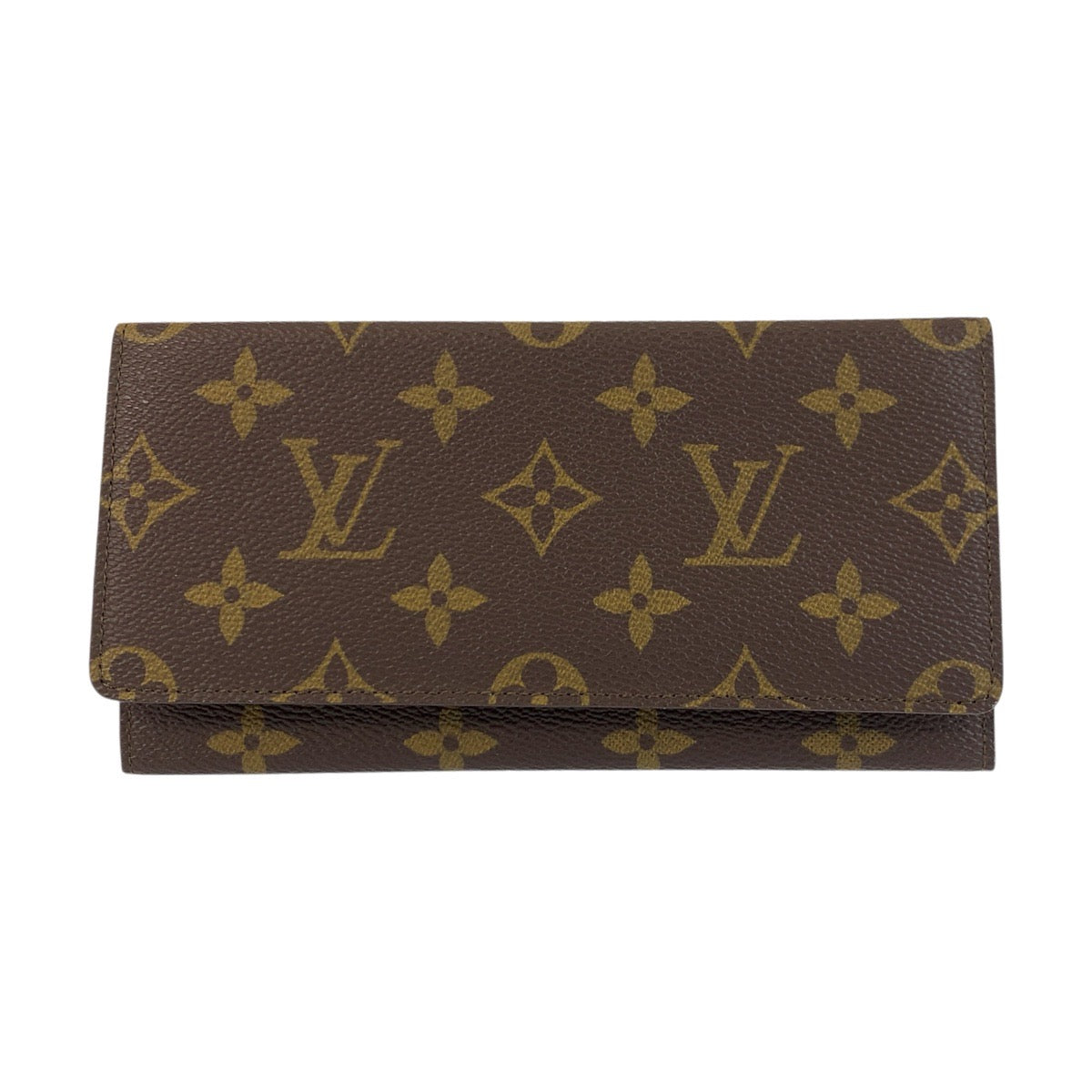 22975
LOUIS VUITTON ルイヴィトン モノグラム ポルト フォイユ ブラウン PVC M61818 長財布 札入れ メンズ ABP21