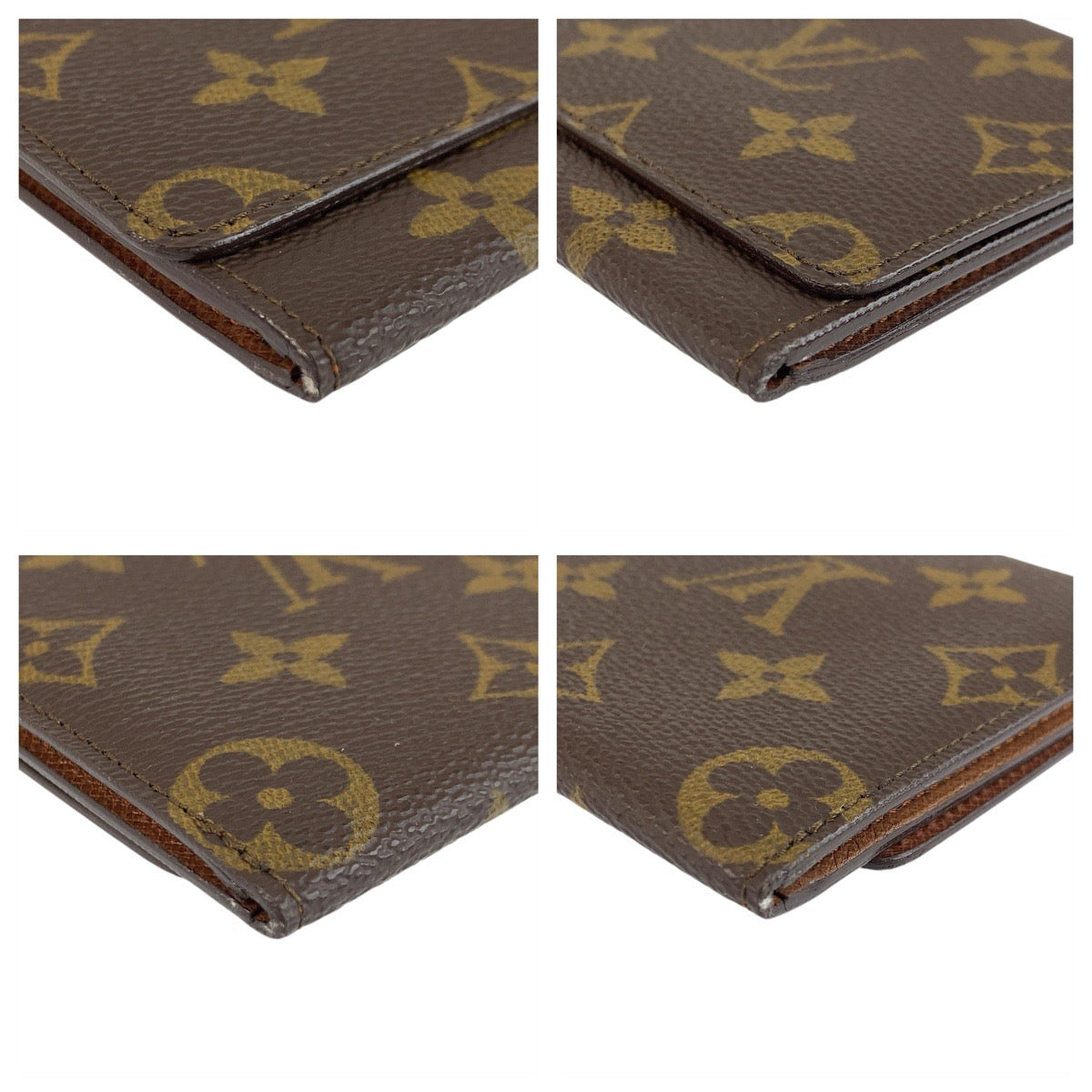 22975
LOUIS VUITTON ルイヴィトン モノグラム ポルト フォイユ ブラウン PVC M61818 長財布 札入れ メンズ ABP21