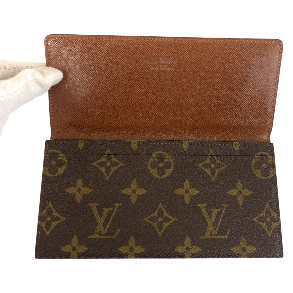 22975
LOUIS VUITTON ルイヴィトン モノグラム ポルト フォイユ ブラウン PVC M61818 長財布 札入れ メンズ ABP21