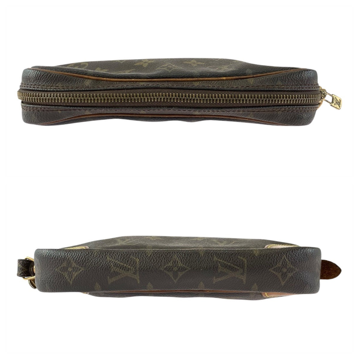 22976
LOUIS VUITTON ルイヴィトン モノグラム マルリードラゴンヌPM ブラウン ゴールド金具 PVC / レザー M51827 クラッチバッグ セカンドバッグ メンズ AB21