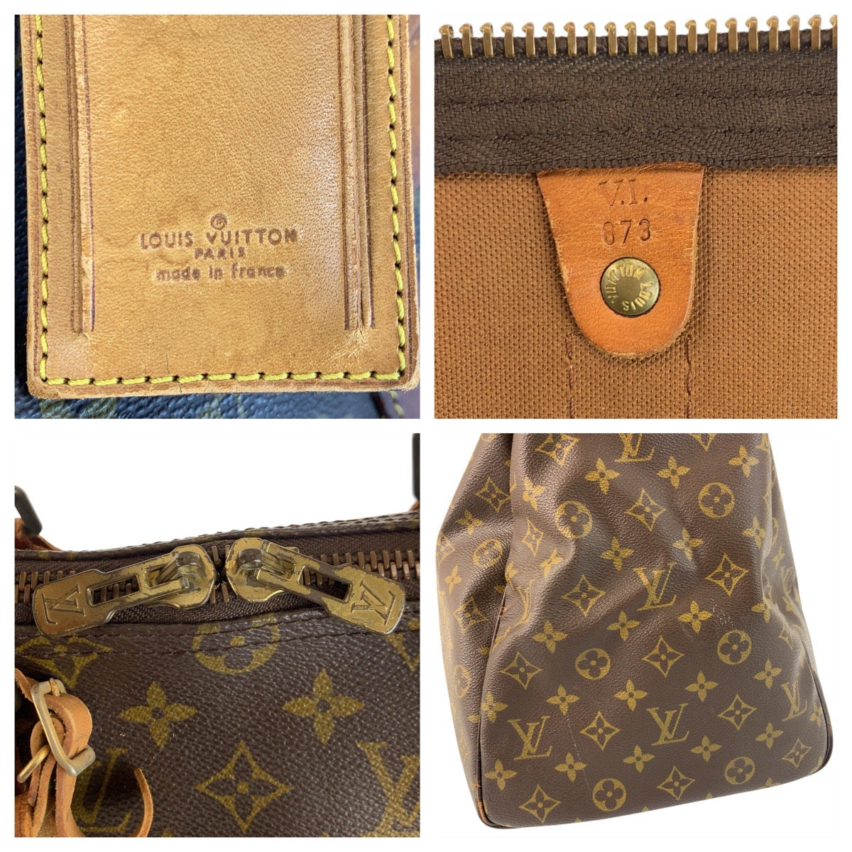 22977
LOUIS VUITTON Monogram Keepall 50 Brown Gold Hardware PVC / Leather M41426 Boston Bag Handbag Ladies B28