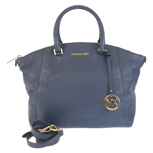 22978
Michael Kors マイケルコース 2way ネイビー ゴールド金具 レザー ショルダーバッグ トートバッグ レディース ABP7