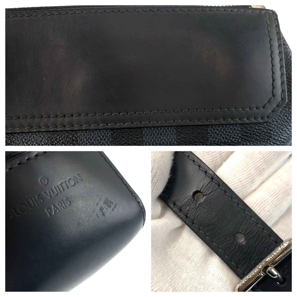 22979
LOUIS VUITTON ルイヴィトン ダミエ コバルト メッセンジャー グリニッジ ブルー ブラック シルバー金具 PVC / レザー N41348 ビジネスバッグ ブリーフケース ショルダーバッグ メンズ AB75