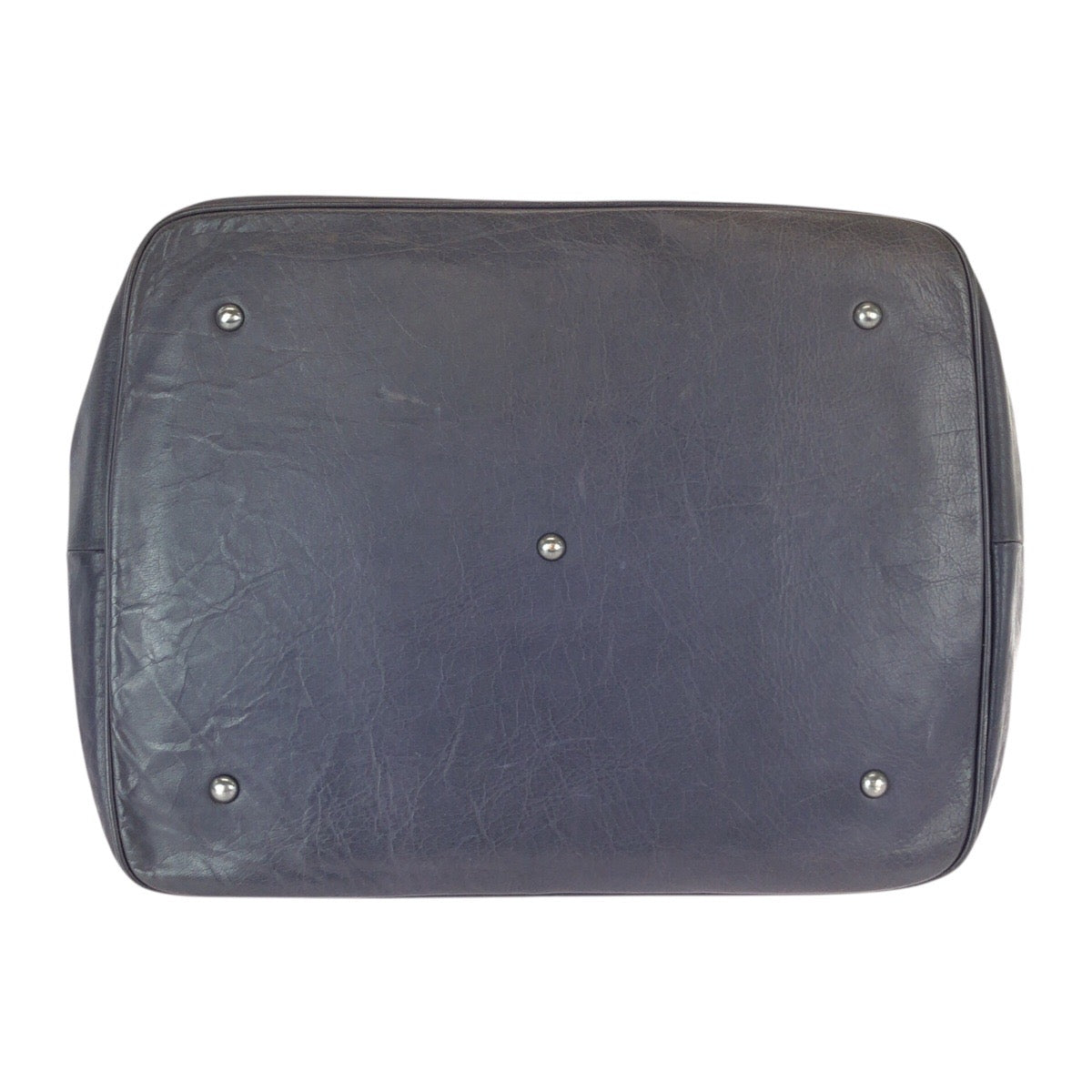 22985
JIL SANDER ジルサンダー ネイビー シルバー金具 レザー トートバッグ ハンドバッグ 男女兼用 メンズ ABP42