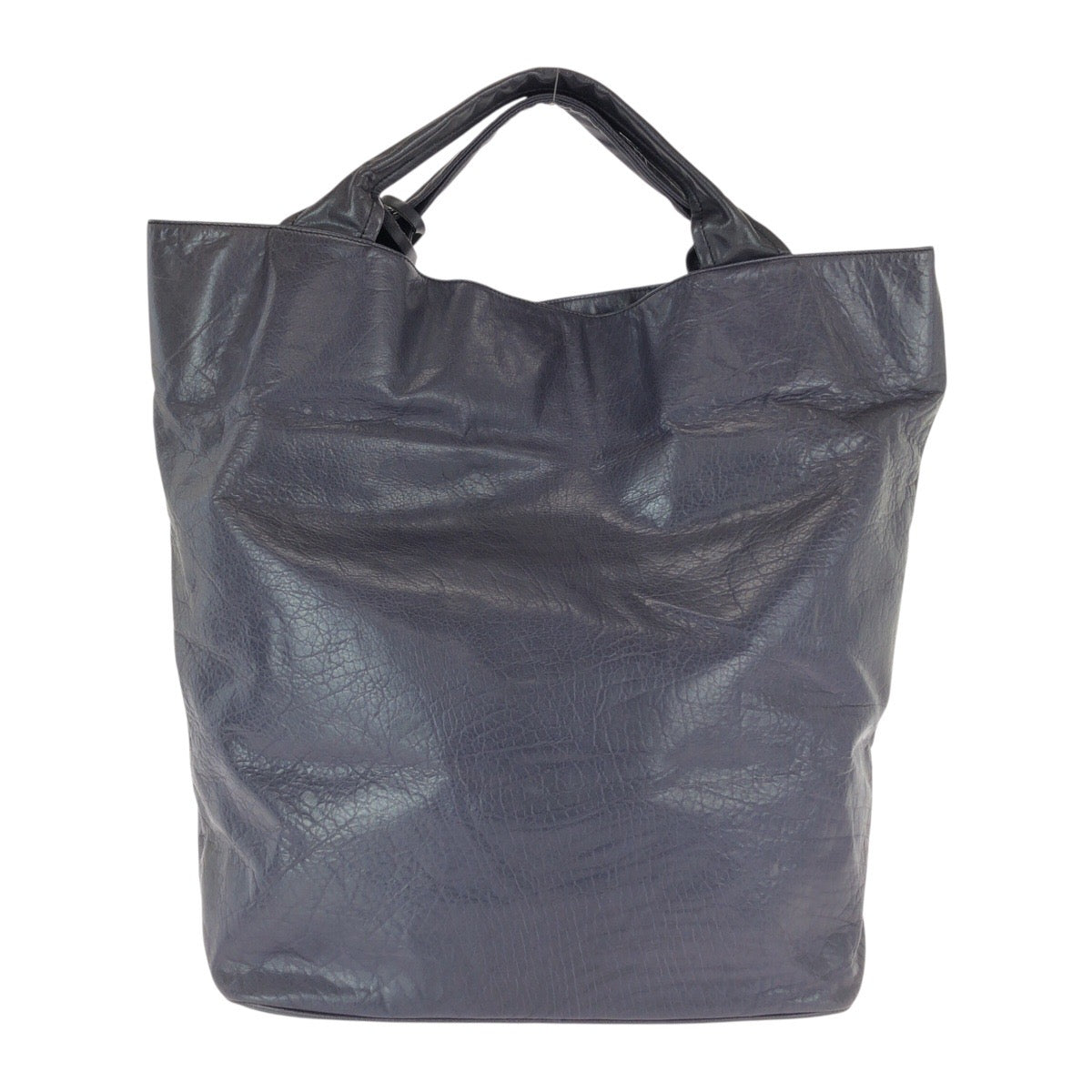 22985
JIL SANDER ジルサンダー ネイビー シルバー金具 レザー トートバッグ ハンドバッグ 男女兼用 メンズ ABP42