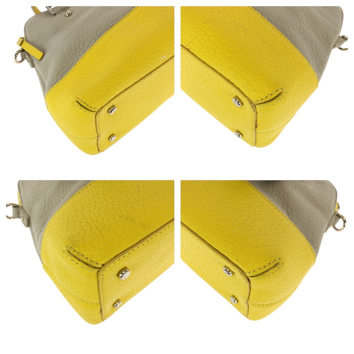 22989
Kate Spade ケイトスペード イエロー ベージュ レザー ハンドバッグ ショルダーバッグ 2way レディース AB8