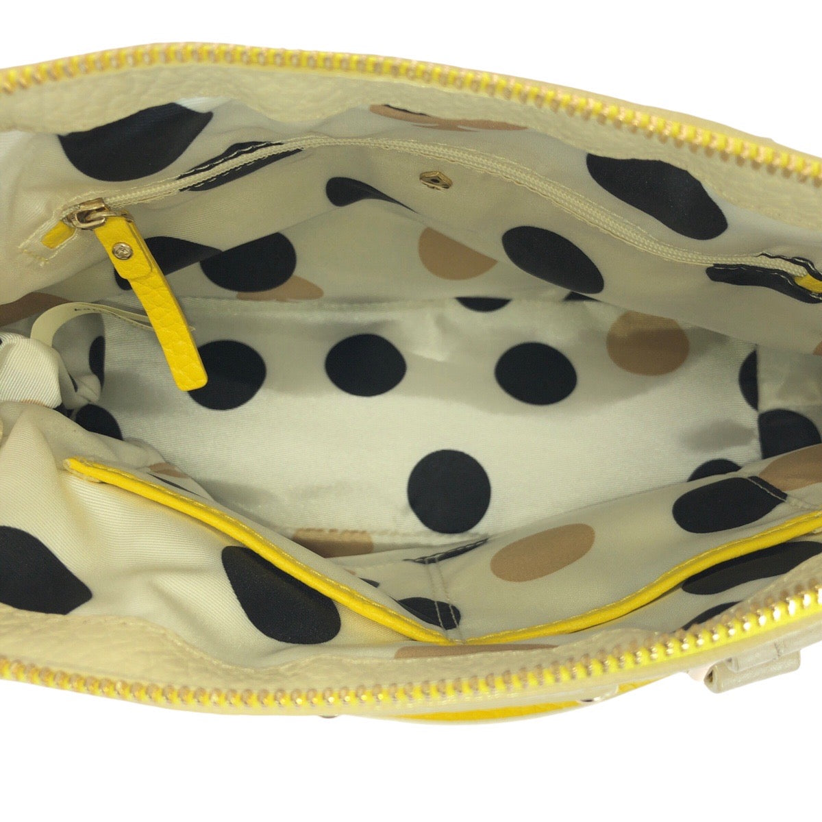 22989
Kate Spade ケイトスペード イエロー ベージュ レザー ハンドバッグ ショルダーバッグ 2way レディース AB8