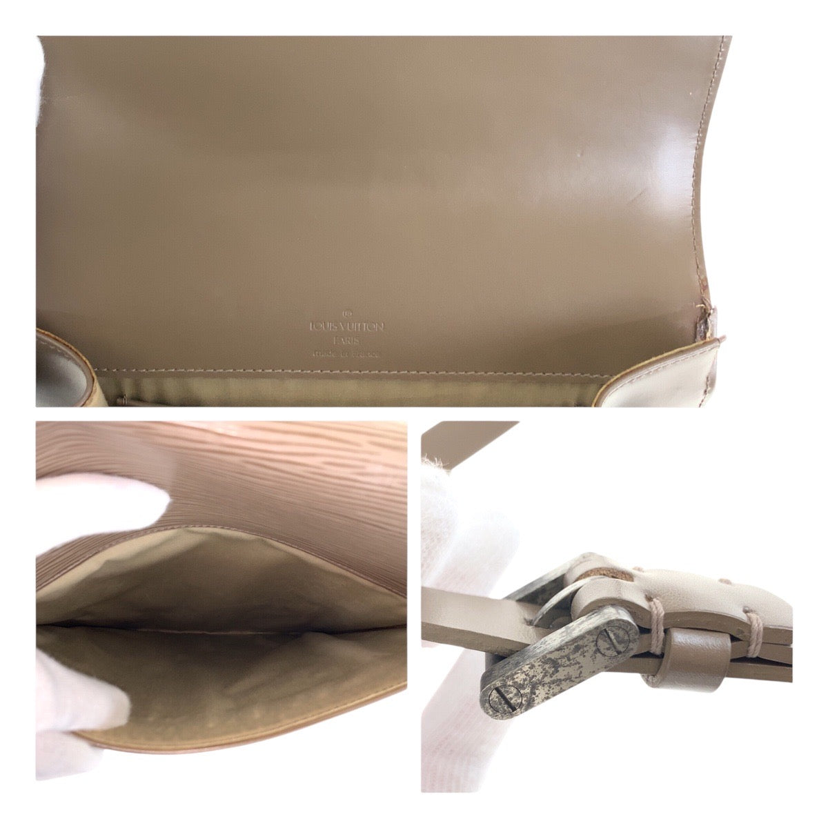 22992
LOUIS VUITTON ルイヴィトン エピ ラマチュエル ペッパー ベージュ シルバー金具 レザー M5247C ショルダーバッグ ポシェット レディース AB28