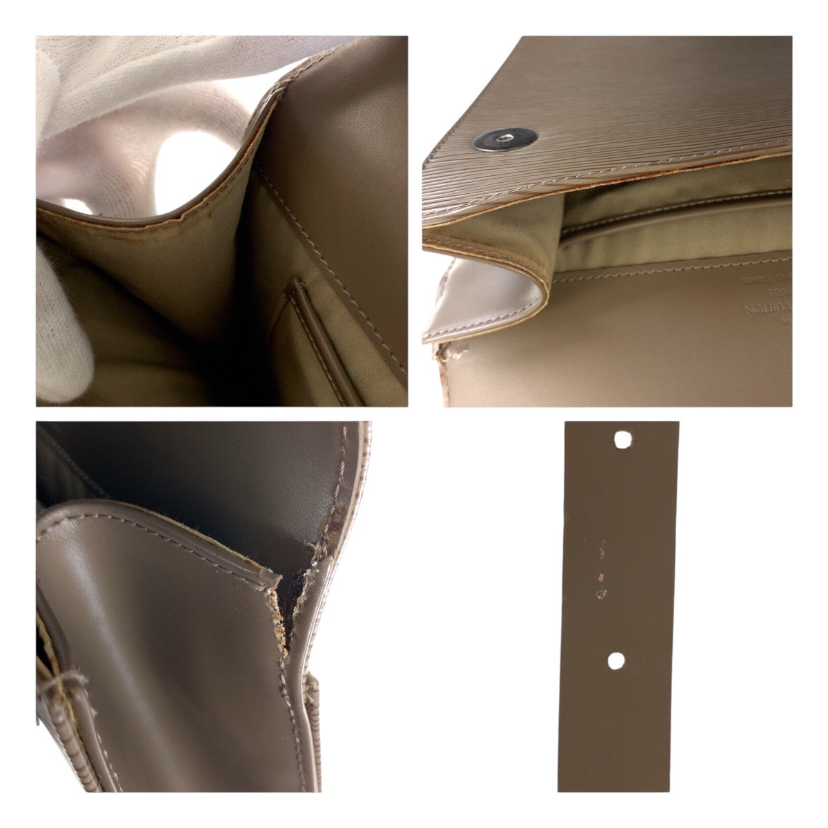 22992
LOUIS VUITTON ルイヴィトン エピ ラマチュエル ペッパー ベージュ シルバー金具 レザー M5247C ショルダーバッグ ポシェット レディース AB28