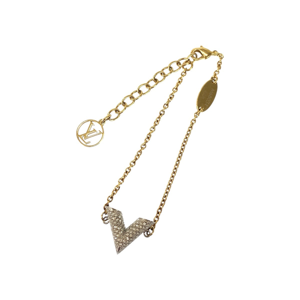 22994
LOUIS VUITTON ルイヴィトン エセンシャル V ストラス ゴールド シルバー メタル / クリスタル M68034 ブレスレット レディース ABP21