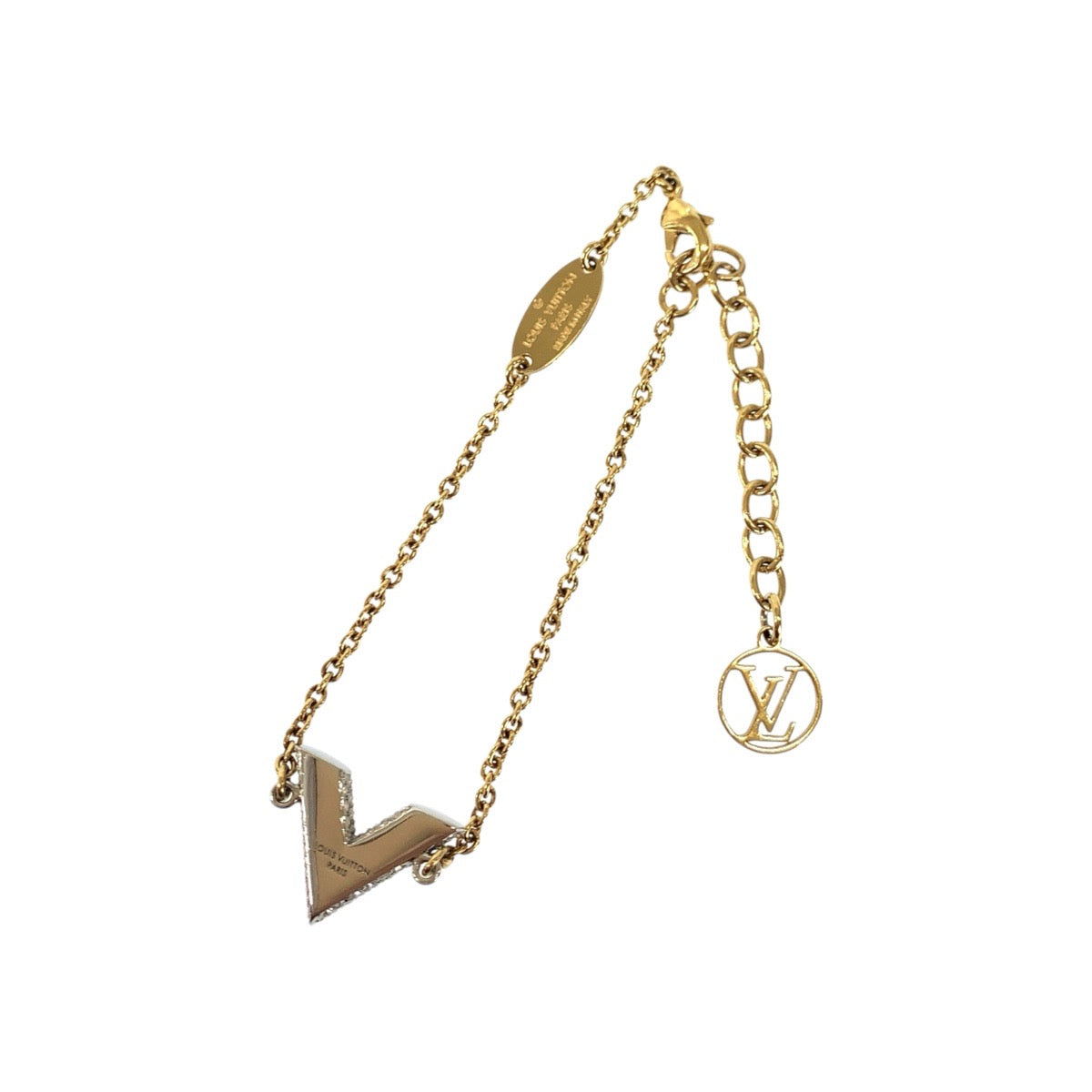 22994
LOUIS VUITTON ルイヴィトン エセンシャル V ストラス ゴールド シルバー メタル / クリスタル M68034 ブレスレット レディース ABP21