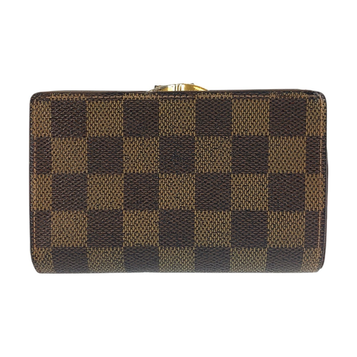 22995
LOUIS VUITTON ルイヴィトン ダミエ ポルトモネ ヴィエノワ ブラウン ゴールド金具 PVC N61664 折財布 コンパクトウォレット レディース AB10
