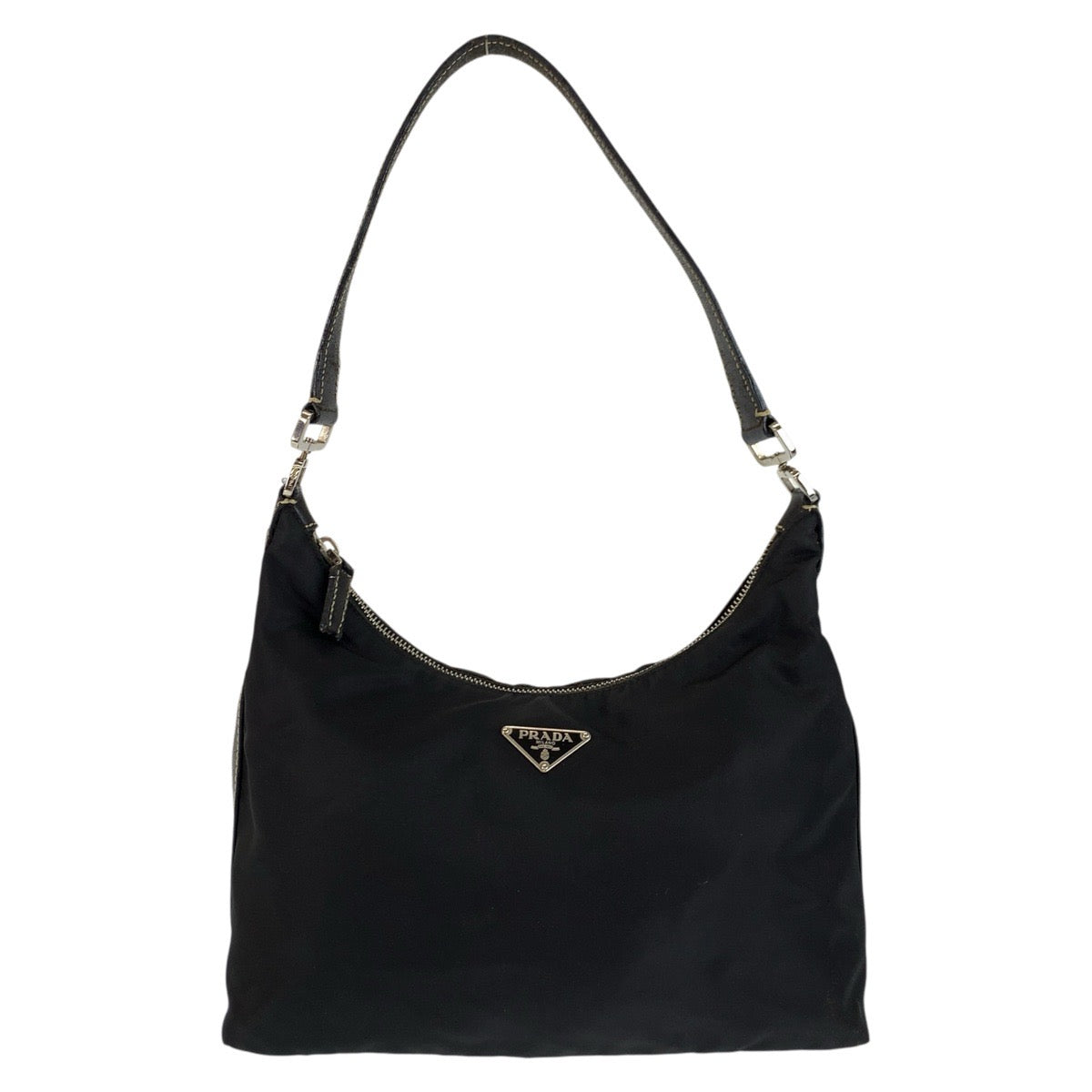 23002
PRADA プラダ テスート 三角ロゴプレート ブラック 黒 シルバー金具 ナイロン ショルダーバッグ レディース AB35