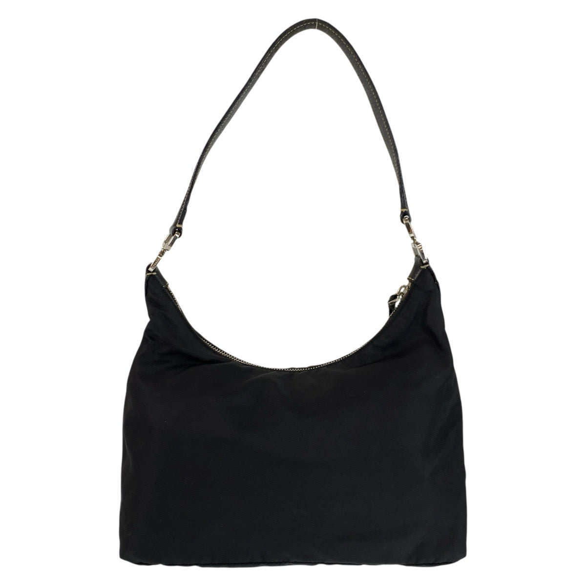 23002
PRADA プラダ テスート 三角ロゴプレート ブラック 黒 シルバー金具 ナイロン ショルダーバッグ レディース AB35