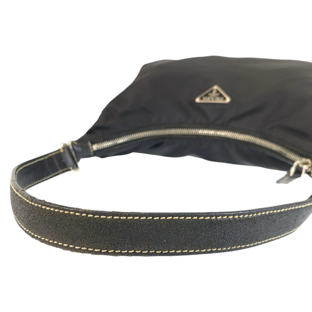 23002
PRADA プラダ テスート 三角ロゴプレート ブラック 黒 シルバー金具 ナイロン ショルダーバッグ レディース AB35