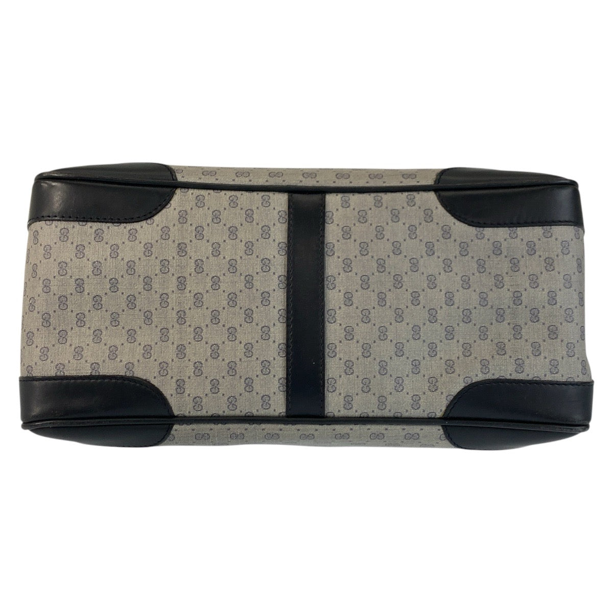 23003
GUCCI グッチ ヴィンテージ マイクロGG グレー ネイビー ゴールド金具 PVC / レザー 002 122 0033 ハンドバッグ ボストンバッグ レディース AB28