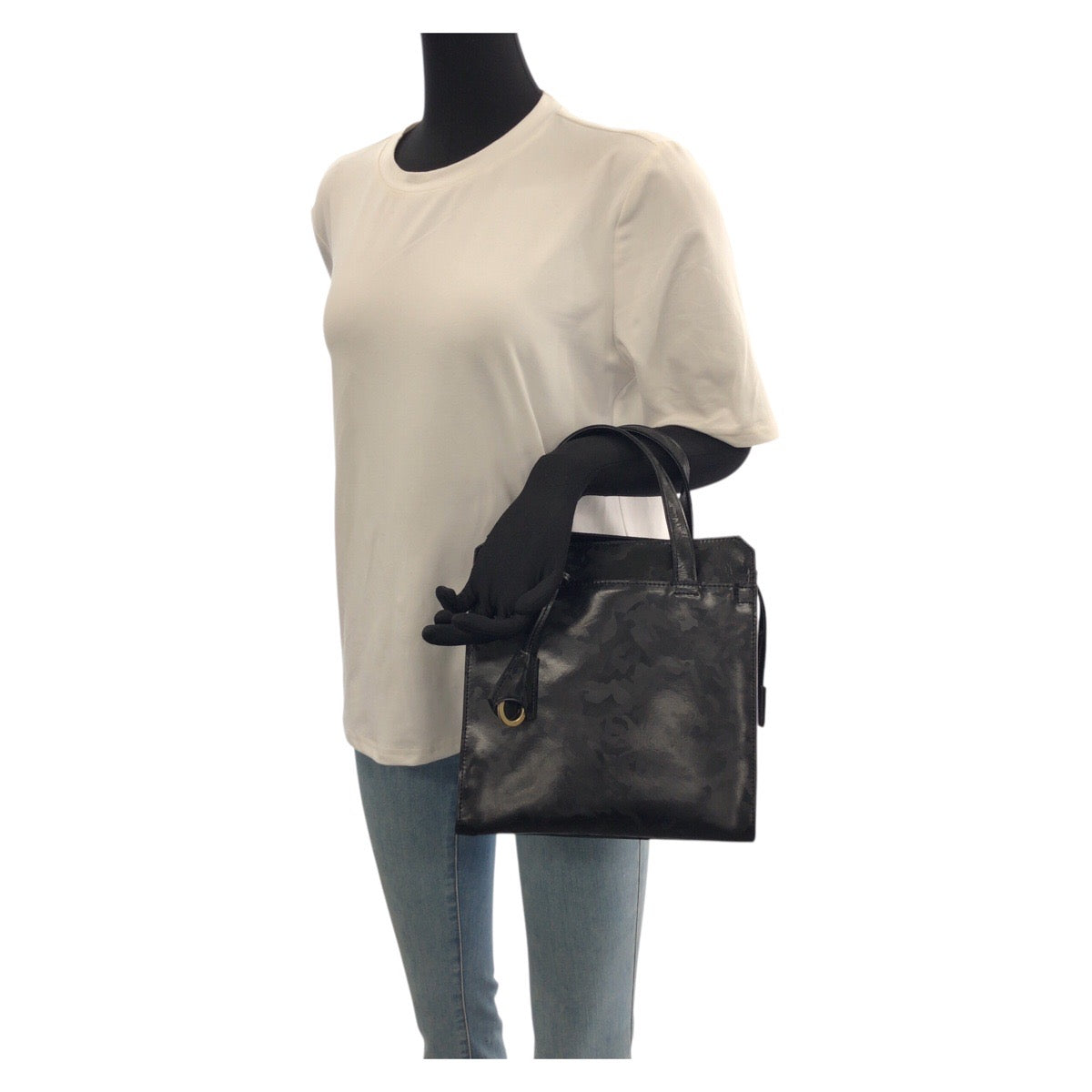 23004
aniary アニアリ カモフラ 迷彩 ブラック 黒 ゴールド金具 シルバー金具 レザー ミニトートバッグ ハンドバッグ レディース ABP10