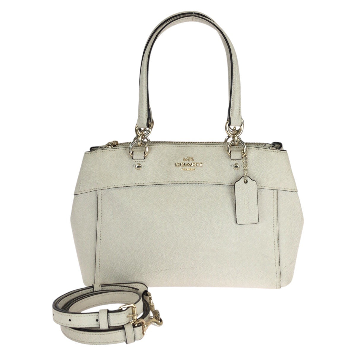 23008
COACH コーチ 2way オフホワイト ゴールド金具 レザー F25395 ショルダーバッグ ハンドバッグ レディース AB5